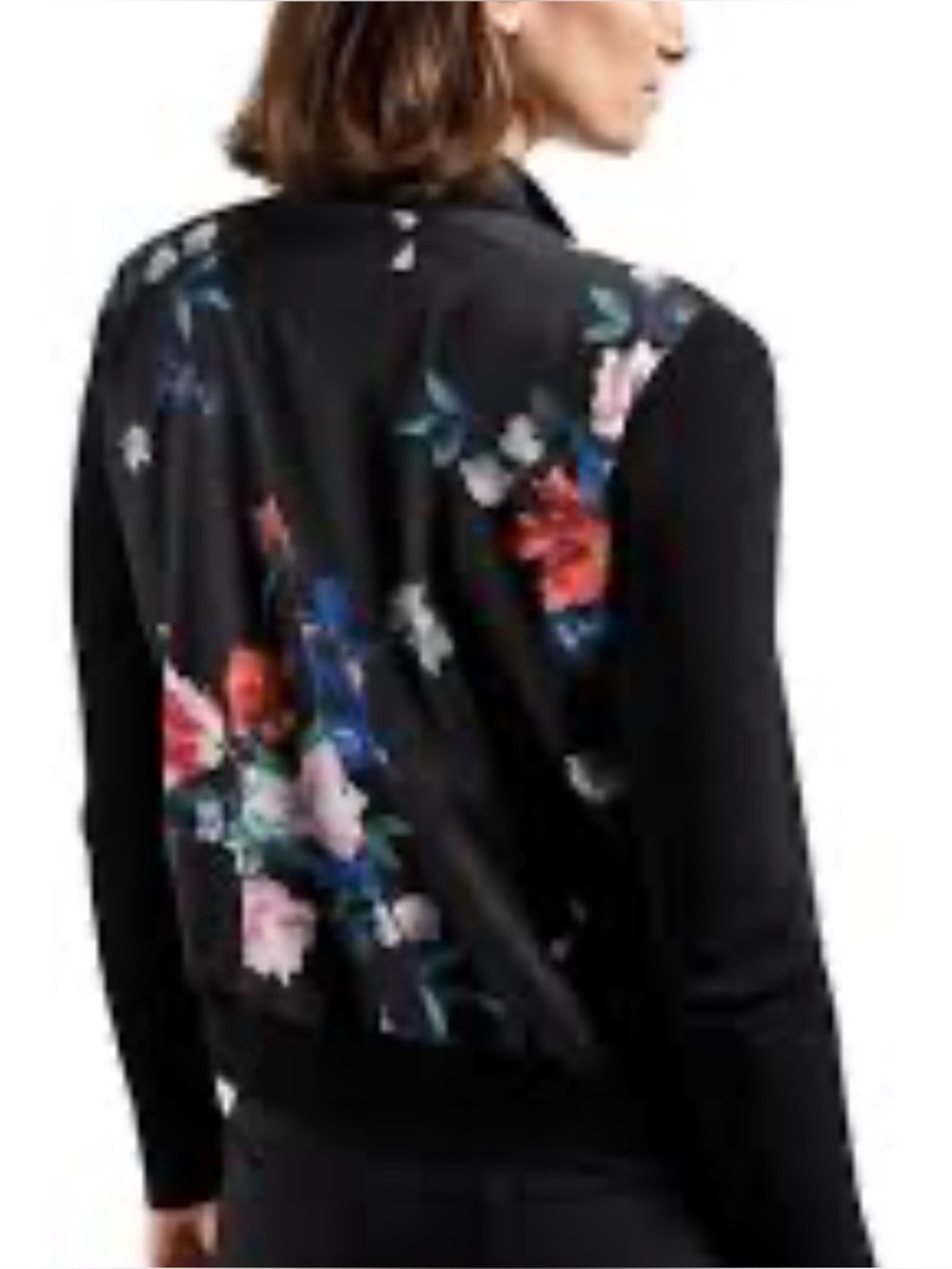 Ted Baker Black floral waterfall cardigan